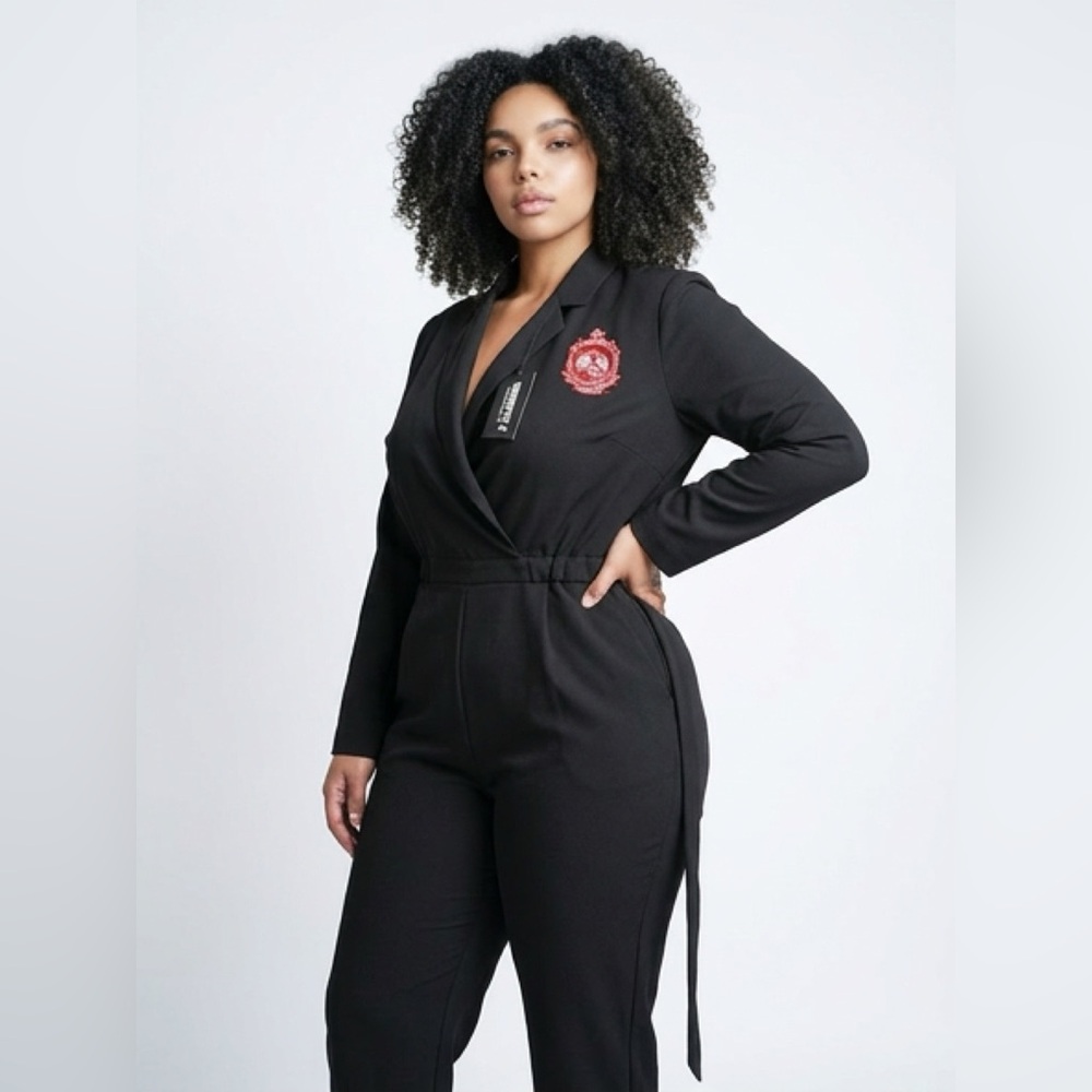 Classy Black Delta Sigma Theta Jumpsuit - Picture 3 of 3